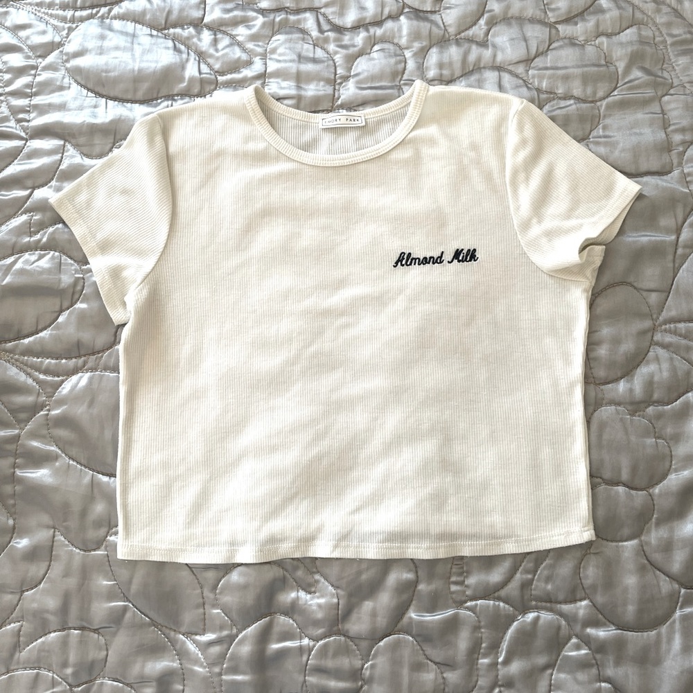 Emory Park Embroidered Almond Milk Top Size S/M